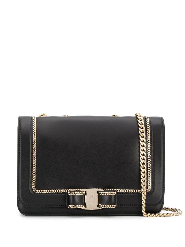 Salvatore Ferragamo Chain Shoulder Bag - Black