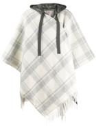 Herno Hooded Knit Poncho - White