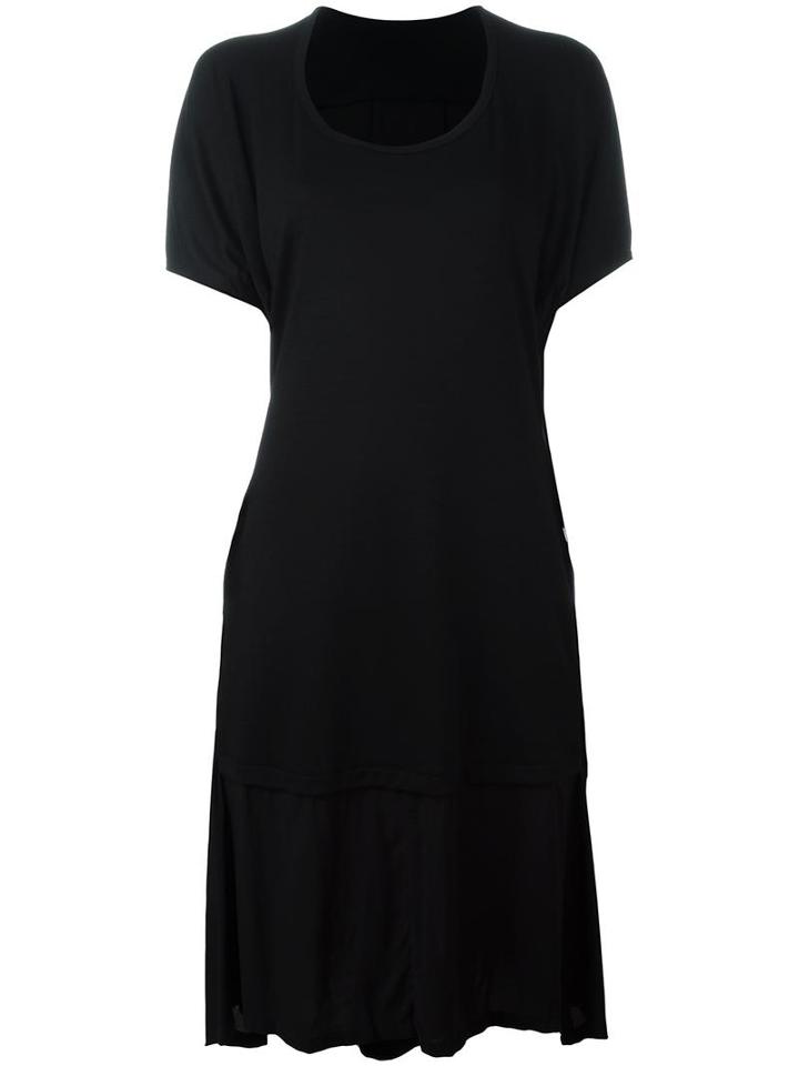 Y's Shortsleeved T-shirt Dress, Women's, Size: Small, Black, Wool/rayon