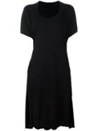Y's Shortsleeved T-shirt Dress, Women's, Size: Small, Black, Wool/rayon