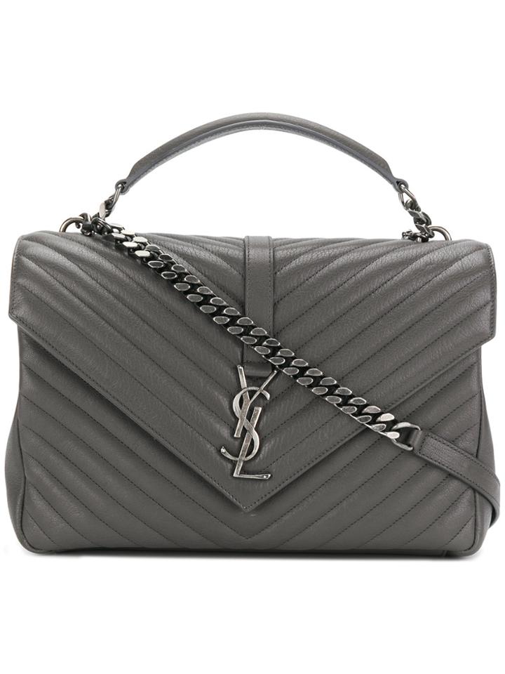 Saint Laurent Medium Collège Monogram Bag - Grey