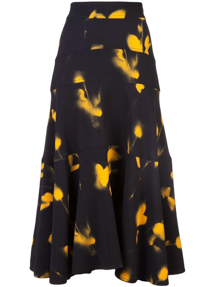 Proenza Schouler Rose Imprint Skirt - Yellow