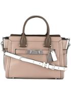 Coach Swagger Tote, Women's, Nude/neutrals, Calf Leather