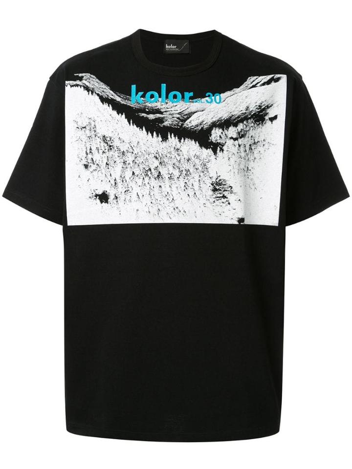 Kolor Landscape Print T-shirt - Black