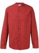Costumein - Mandarin Collar Shirt - Men - Cotton - 50, Red, Cotton