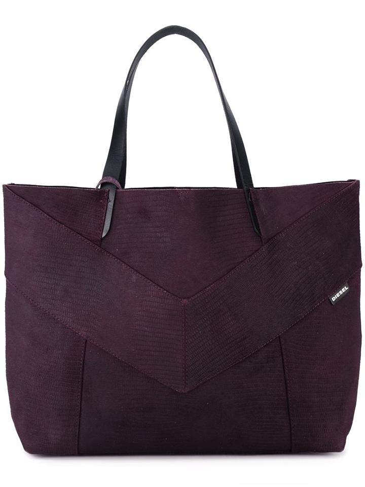 Diesel Jacquard Tote Bag, Women's, Pink/purple