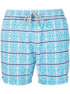 Capricode - Mosaic Print Swim Shorts - Men - Polyamide - Xl, Blue, Polyamide