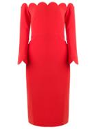 Reinaldo Lourenço Off The Shoulder Dress - Red