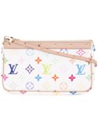 Louis Vuitton Vintage Monogram Pochette With Strap - White