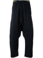Ganryu Comme Des Garcons Drop Crotch Trousers, Men's, Size: Small, Black, Cotton/polyester