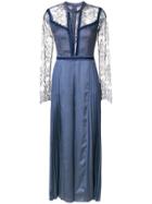 Three Floor Retrospect Pleat And Lace Jumpsuit - Blue