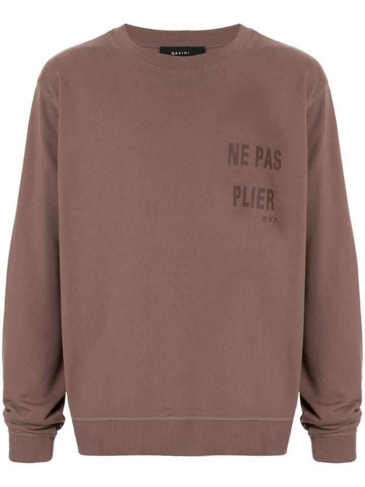 Qasimi Ne Pas Plier Sweatshirt - Brown