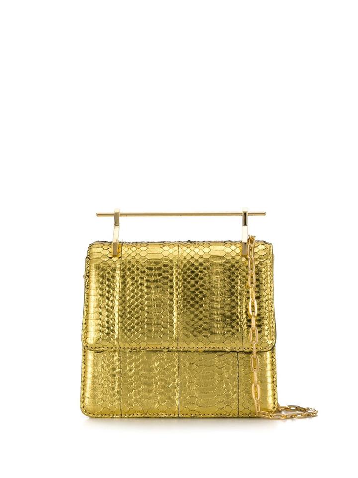 M2malletier Metallic Leather Shoulder Bag - Gold
