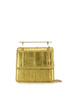 M2malletier Metallic Leather Shoulder Bag - Gold