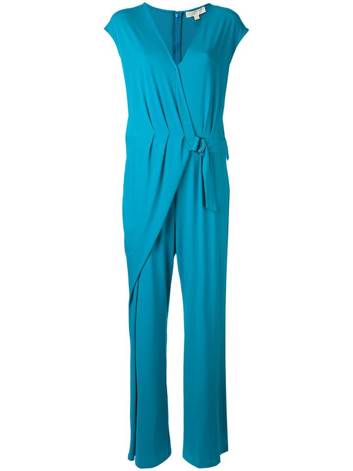 Michael Michael Kors Shift Jumpsuit, Women's, Size: Xs, Blue, Polyester/spandex/elastane