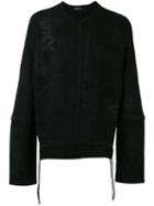 Andrea Ya'aqov - Coated Sweatshirt - Men - Cotton - L, Black, Cotton