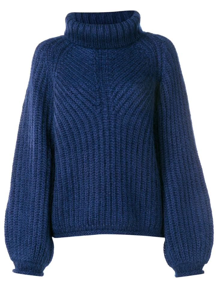Stine Goya Roll Neck Sweater - Blue