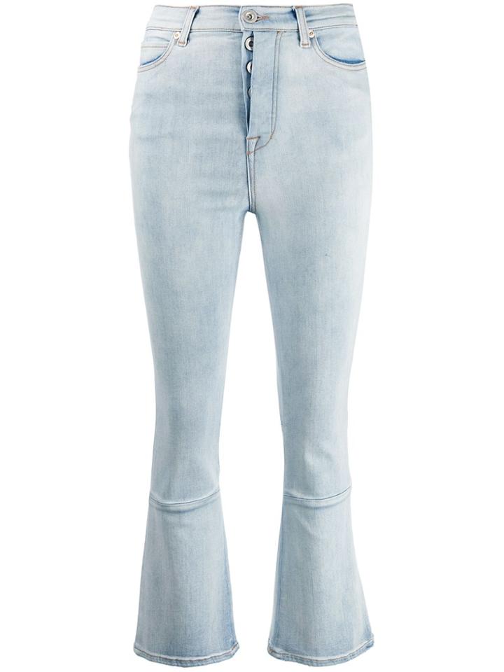 Unravel Project Mid Rise Kick Flare Jeans - Blue