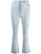 Unravel Project Mid Rise Kick Flare Jeans - Blue