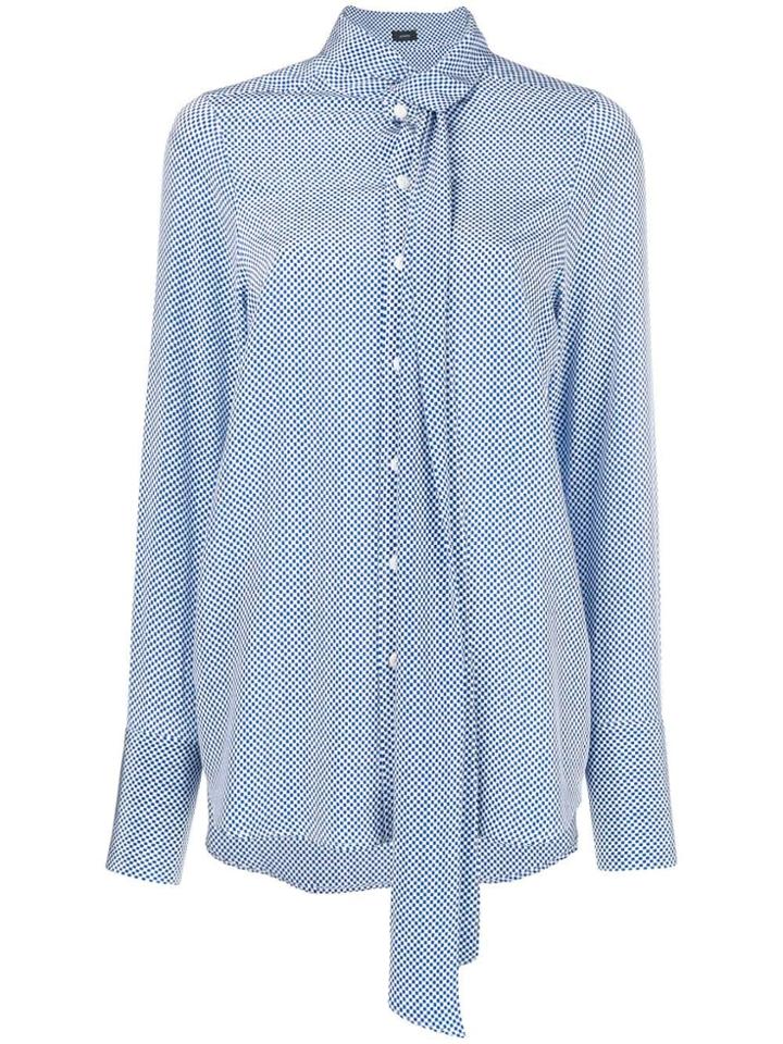 Joseph Checked Blouse - Blue