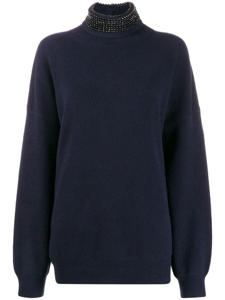 Alexander Wang Crystal Embellished Jumper - Blue