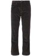 Current/elliott Cropped Corduroy Trousers - Grey