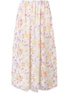 See By Chloé Flora Print Midi Skirt - White