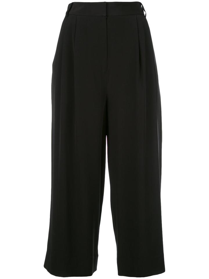 Tibi Cropped Pants, Women's, Size: 6, Black, Silk