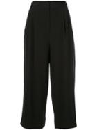 Tibi Cropped Pants, Women's, Size: 6, Black, Silk
