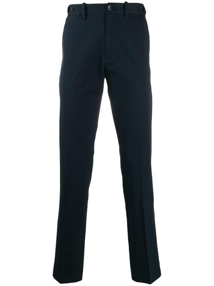 Calvin Klein Side Button Tab Chinos - Blue