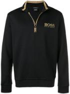Boss Hugo Boss Logo Embroidered Sweater - Black