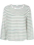 Closed Striped Top - White