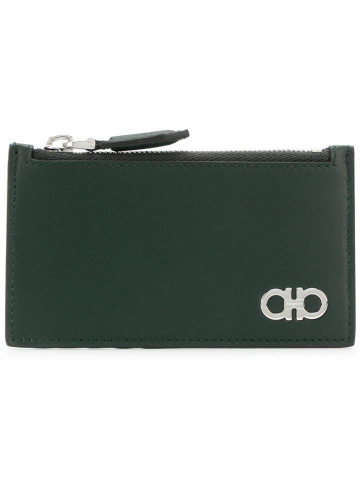 Salvatore Ferragamo Double Gancio Detail Wallet - Green