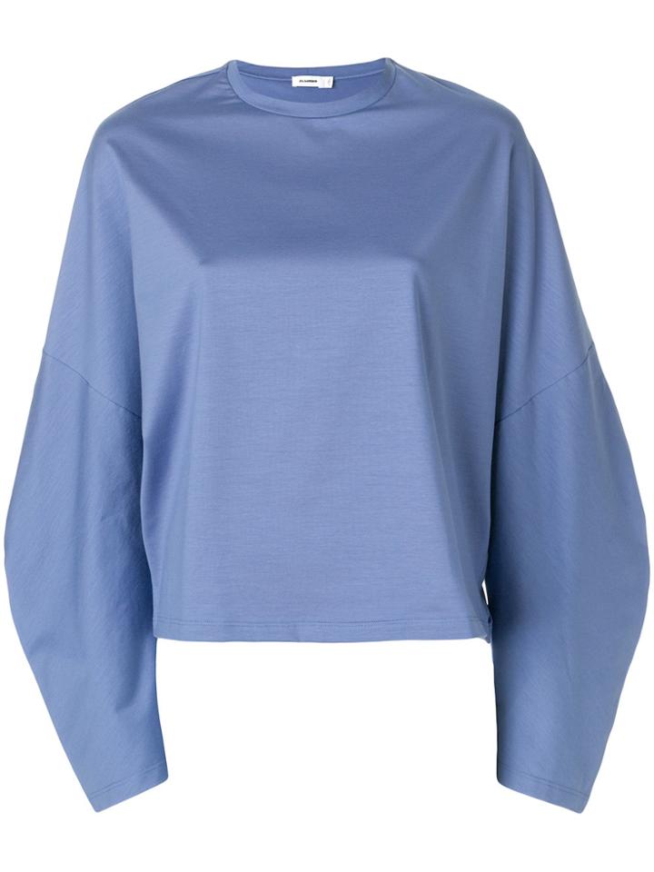 Jil Sander Oversized Sleeves Blouse - Blue