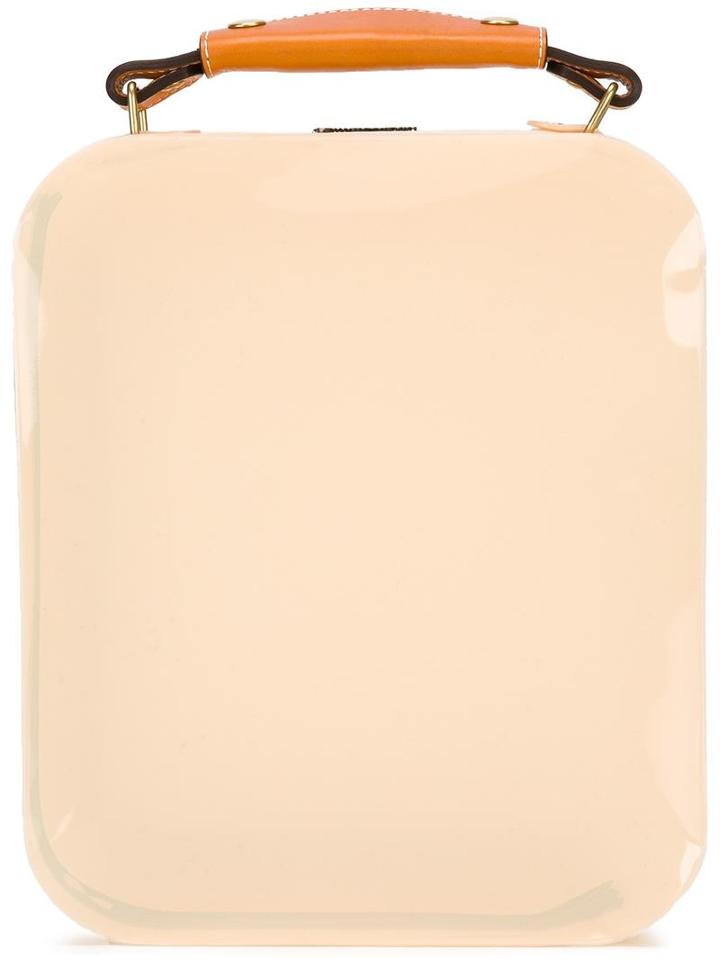Julien David Top Handle Clutch Bag, Women's, Nude/neutrals