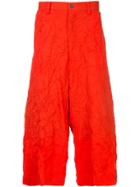 Facetasm Crinkle-effect Drop Crotch Trousers - Red