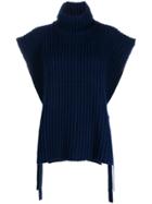 See By Chloé Sleeveless Turtleneck Knitted Top - Blue