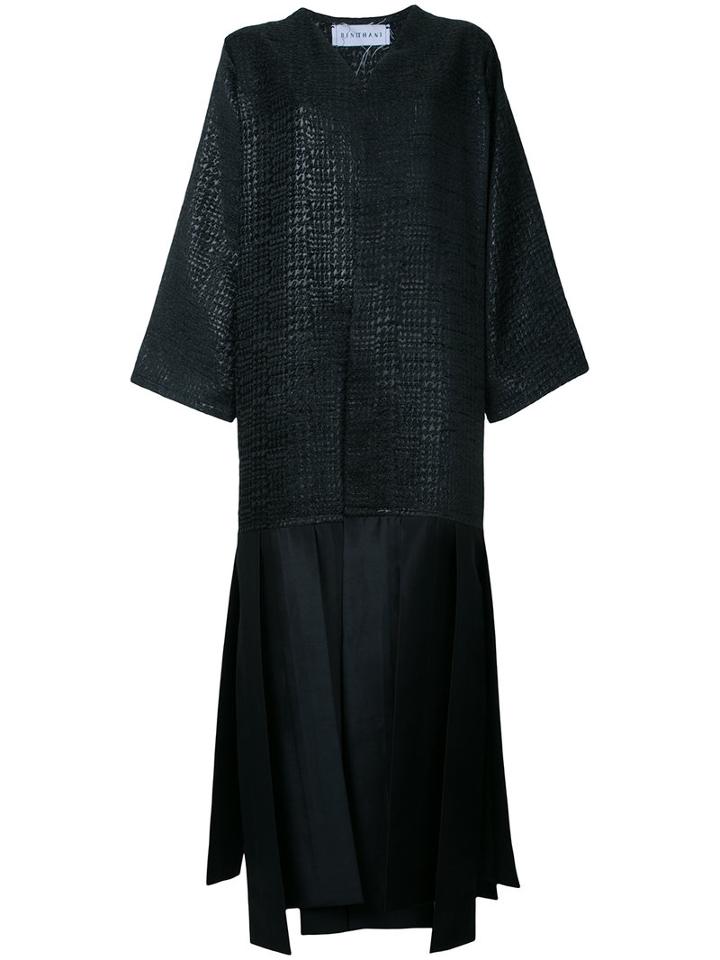 Bintthani - Oversized Coat - Women - Satin Ribbon - M, Black, Satin Ribbon