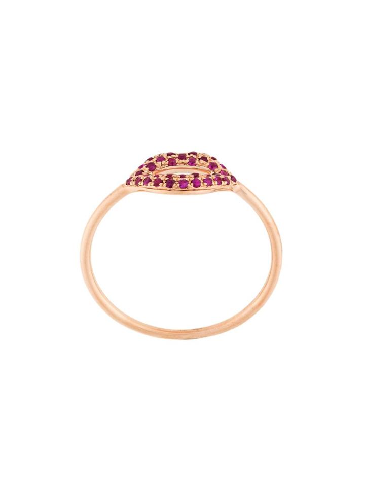 Sydney Evan 'lips' Ring - Metallic