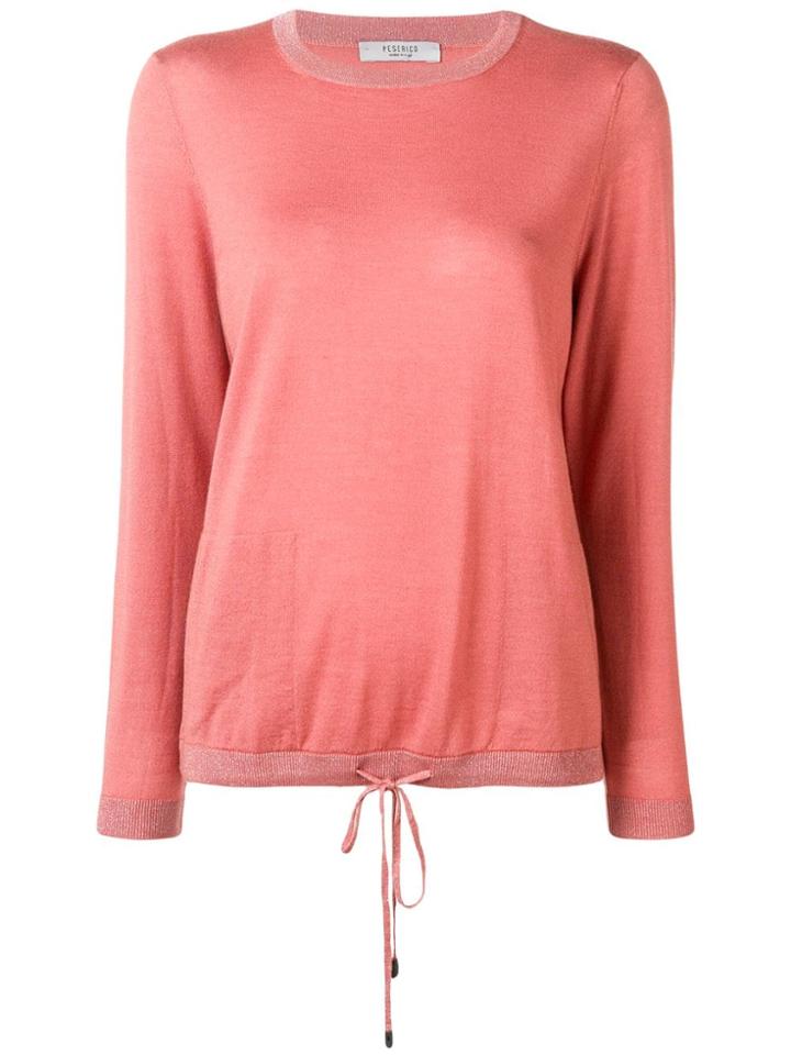 Peserico Drawstring Hem Sweater - Pink