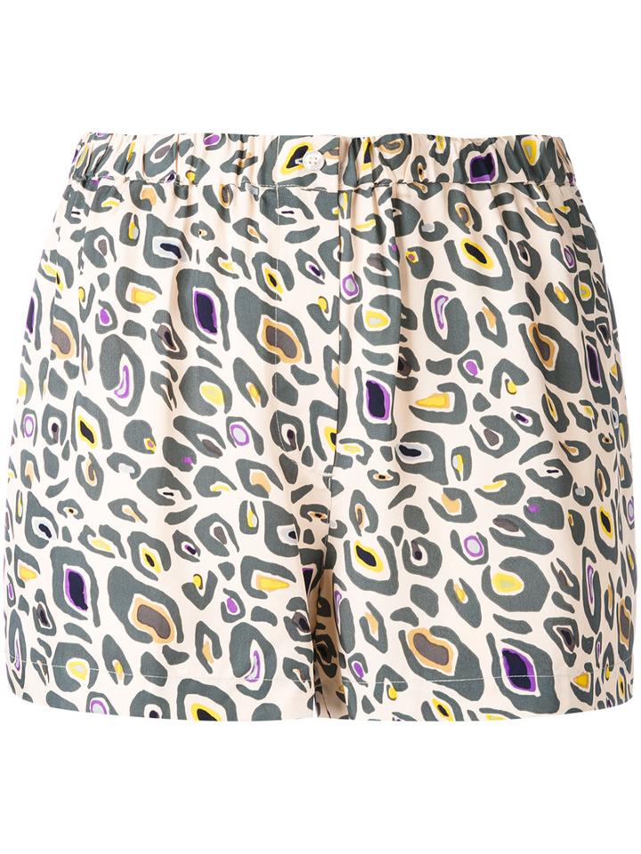Bellerose - Printed Mini Shorts - Women - Viscose - 1, Pink/purple, Viscose
