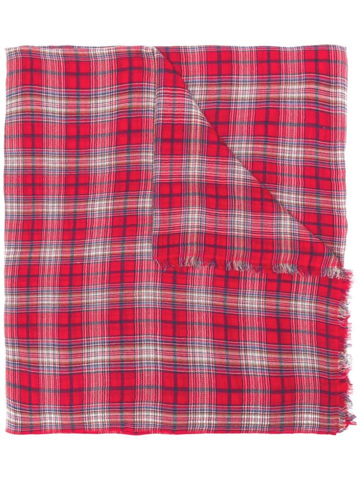Isabel Marant Tartan Scarf - Red