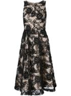 Alice+olivia Floral Embroidered Dress, Women's, Size: 8, Black, Polyester/nylon