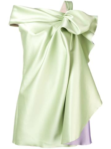 Viktor & Rolf Soir Off The Shoulder Bow Dress - Green