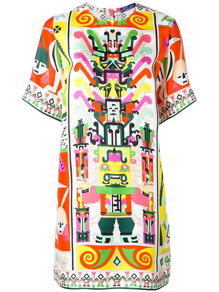 Emilio Pucci - Printed Dress - Women - Silk - 44, White, Silk