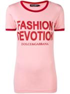 Dolce & Gabbana Fashion Devotion T-shirt - Pink & Purple
