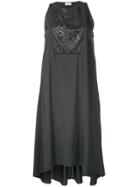 Brunello Cucinelli Sequin Embroidered Sleeveless Dress - Grey