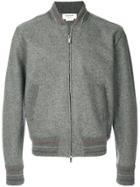 Thom Browne Zipped Knitted Bomber Jacket - Grey