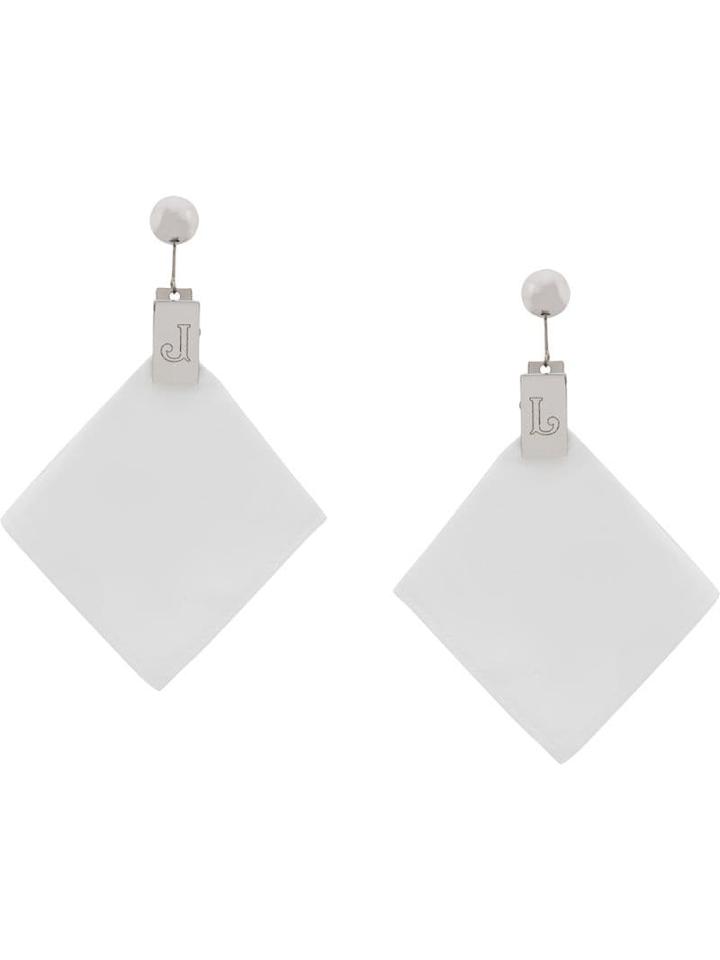 Jacquemus Cloth Clip Earrings - White