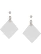 Jacquemus Cloth Clip Earrings - White